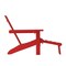 Merrick Lane Ridley HDPE Adirondack Chair with Cup Holder and Pull Out Ottoman, All-Weather HDPE Indoor/Outdoor Lounge Chair